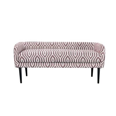 China Durable Single Canvas Ottoman Stool Fabric Legs Metal Bedding Room Furniture Bed End Living Bench Ottoman for sale