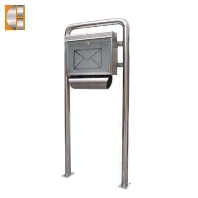 China Freestanding Garden Standing Lockable Stainless Steel Mail Mailbox for sale