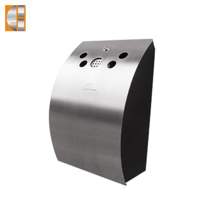 China Sustainable Stainless Steel Wall Mounted Smoking Ashtray For Outdoor for sale