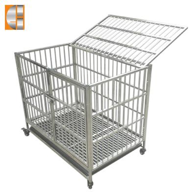 China Large Metal Durable Safe Wheels Portable Dog Crate Crate for sale