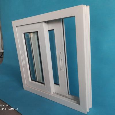 China Magnetic Screen European Style Customized Sizes Sliding Double Glazed Upvc Window For Balcony Window for sale