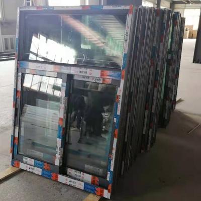 China Folding Screen Powder Coated Aluminum Sliding Windows With Double Tempered Glass And Mosquito Mesh for sale