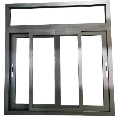 China Folding Screen Plug & Play Double Glazed Aluminum Sliding Windows With Mosquito Mesh for sale