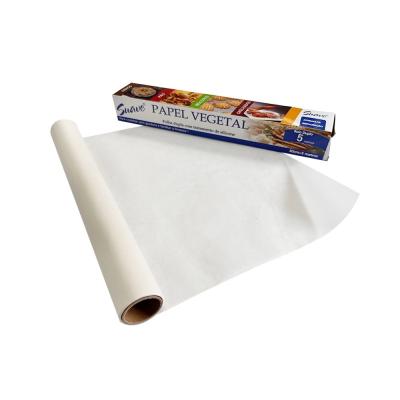 China Wood Pulp Disposable Baking Paper Roll for Hot Air Fryer Heat Resistant Silicon Paper for sale