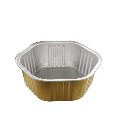 China Food Colorful Rectangular Mini Aluminum Pan Foil Cupcake Pans Baking Cups With Lids for sale