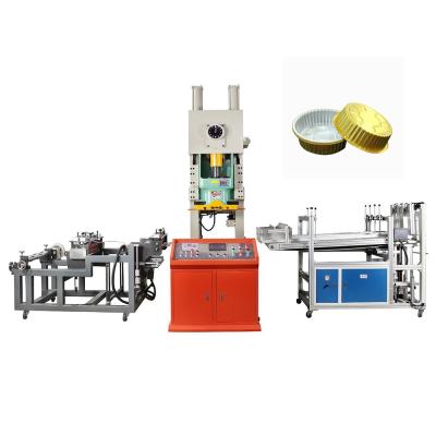 China Aluminum Foil Containers Production Line with 380v/50Hz Voltage 40-80pcs/min Capacity for sale