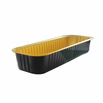 China Disposable Rectangle Aluminum Foil Baking Pan for Fast Food and Baking Bread Loaf for sale