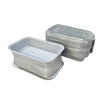 China Custom Order Smooth Wall Aluminum Foil Takeaway Food Packaging Container Baking Pan for sale