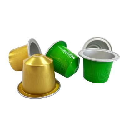 China Food Aluminum Coffee Capsule Nespresso Compatible Empty Capsule Pod for Preservation for sale