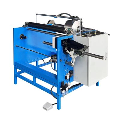 China Manual Cutting Single Shaft Foil Rewinding Machine for Raw Material Aluminium for sale