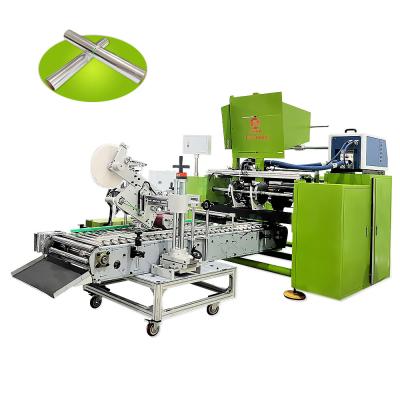 China Electric Driven Aluminum Foil Slitting Rewinding Machine for Baking Paper Roll 4 Shafts for sale