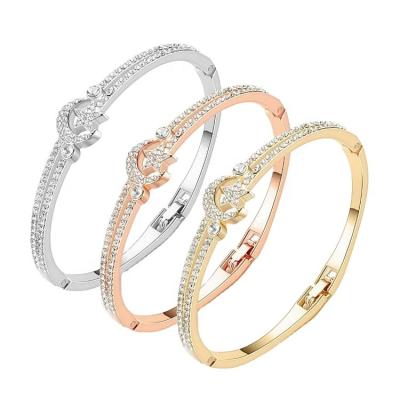 China 2022 New European and American Popular Korean Star Moon Fashion Design Fashion Full Diamond Bangle Bracelet Wholesale Sales for sale