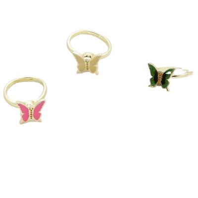 China Fashion TRENDY gold flower ring and butterfly ring daisy flower ring factory rotatable adjustable open for sale