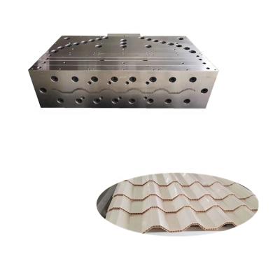 China Metal PVC Corrugated Roof Sheet Extrusion Molding Wave Board Roofing Panel Molding Tool Die for sale