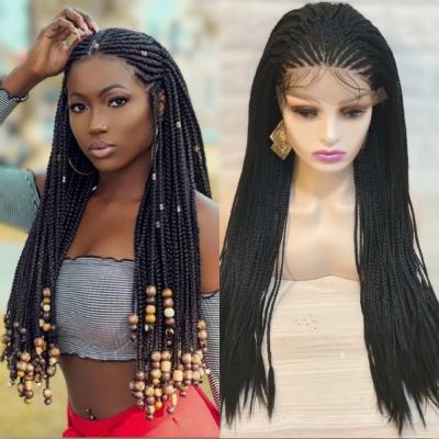 China Wholesale Deep Wave Hd Thin Braid Lace Up Hair Wigs, Glueless Braided Wigs For Women, Virgin Cuticle Aligned Brazilian Hair Wigs for sale