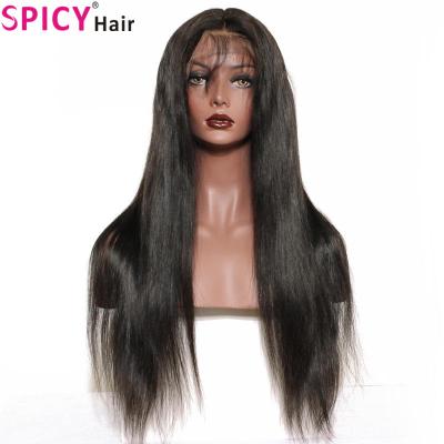 China Solft Hair Wigs For Women Brazilian Remy Hair Full Lace Wigs Body Wave Deep Wave 12A Straight With Baby Hair Natural Color for sale