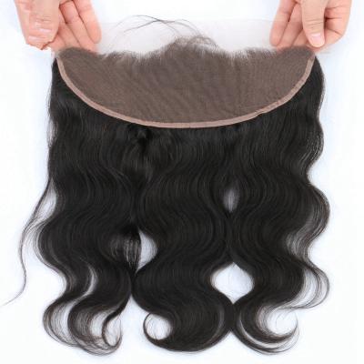 China Spicy Body Wave Hair Body Wave 13X4 Ear To Ear Lace Frontal Closure HD Human Remy Hair Brazilian With Baby Hair for sale