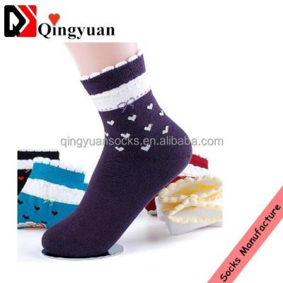 China OEM Antibacterial Fuzzy Women Design Colorful Socks Women 100% Pure Cotton Socks for sale