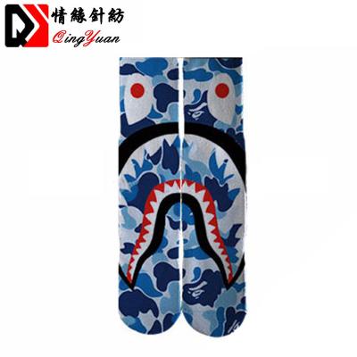 China Antibacterial Cool Polyester 360 All Over Digital Printing Sublimation Crews Sock Man for sale