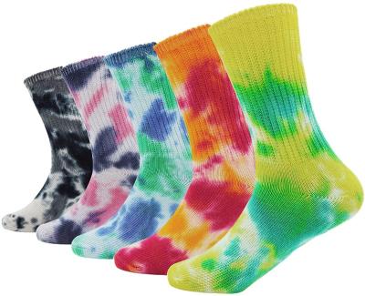 China QUICK DRY Factory Custom Design Colorful Printed Socks Tie Dye Cotton Socks Sport Men Socks for sale