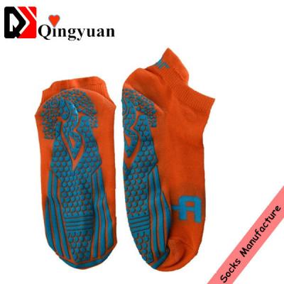 China Customized Antibacterial Non Cotton Yoga Pilates Socks Silp Trampoline Adult Socks for sale