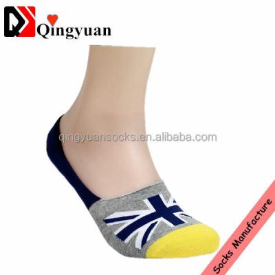 China Men Antibacterial Bamboo Jacquard Invisible Socks for sale