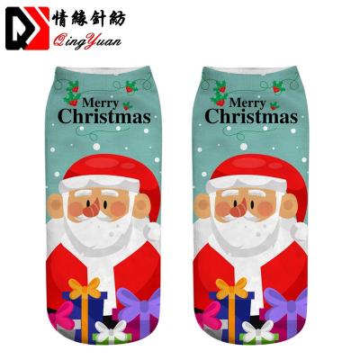 China Custom Mens or Womens Crew Antibacterial Holiday Unisex Christmas Printed Socks for sale