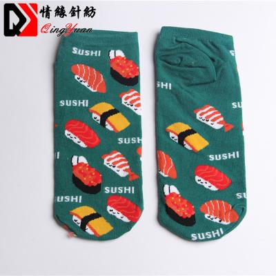 China Japanese Style Antibacterial Jacquard Socks Novelty Sushi No Show Socks Women for sale