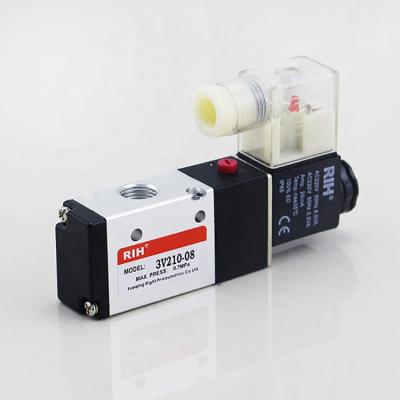 China Factory Air Single Spool Electric Control Pneumatic Valve,AC220V 3way 2 Position 3/2 Solenoid Pneumatic Valve for sale