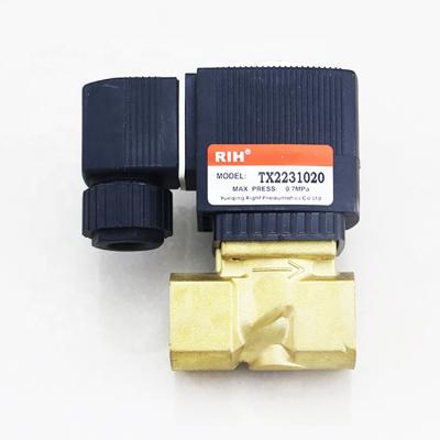 China General TX2231020 Series 2/2 Way Speed ​​Gas Controller Solenoid Brass High Pressure Air Valve for sale