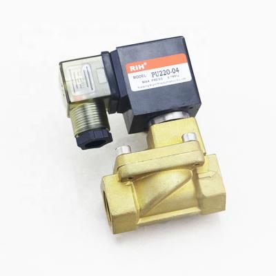 China General PU220-04 Series 2/2 1 Way Normally Closed 2 Inch Water Direct Acting Brass Solenoid Valve for sale