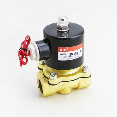 China 24V 220 Volt 12V General Brass Material Normal Closed Pressure Pneumatic Electric Water Air Solenoid Valve for sale