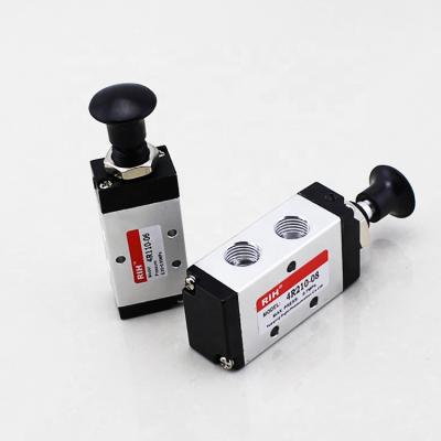 China Factory 1/4 Inch Single Head Control Pneumatic Hand Pull Push Button Suction Valve for sale