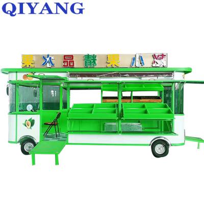 China Vegetable Processing Plant Stainless Steel Mobile Food Dining Car Fully Equipped Food Service Fruit Trucks for sale