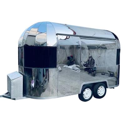 China Future Outdoor Travel Food Truck Vegetable Processing Plant With Porch BBQ Trailer Mobile Dining Car Vendors for sale