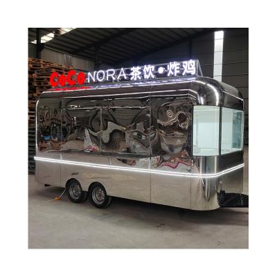 China Mobile vegetable processing factory car restaurant coffee trailer coffee food comidas truck food trailers fully equipped kitchen for sale