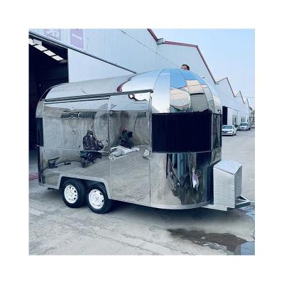 China 2023 American popular vegetable processing plant mobile kitchen fast food trailer kitchen carrito de helados street ice cream cafe mobile food truck for sale