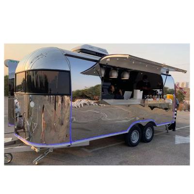 China Multifunctional vegetable processing factory airstream fully equipped mobile coffee carts kitchen food trailer ice cream trailer trucks for sale