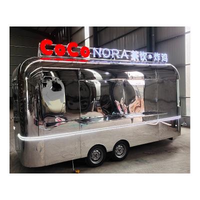 China Vegetable processing factory fully equipped ice cream cart food trailer mobile food carts full kitchen equipments for sale for sale