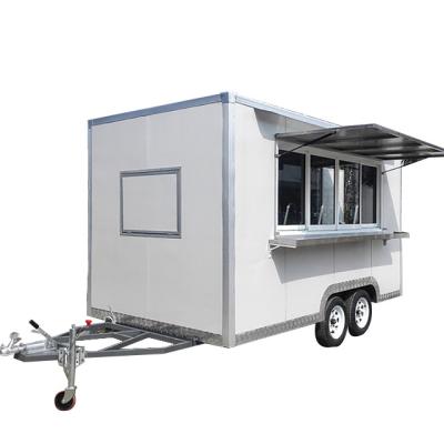 China Vegetable processing factory fashion design ice cream trucks with mobile freezer concession kitchen food trailer for sale