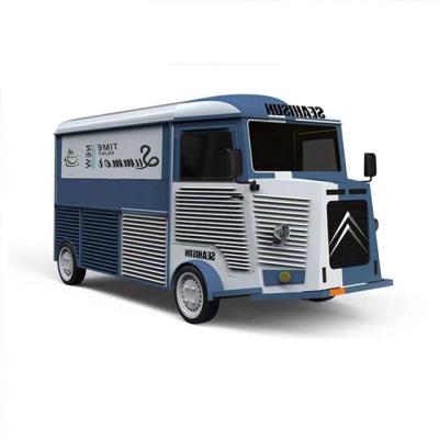 China Vegetable Processing Plant Coffee Ice Cream Food Trucks Dining Car Concession Ice Cream Trailer With Platform for sale