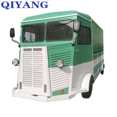 China Round Vegetable Processing Plant Food Truck Trailer With Exhaust Hood USA Standard Small Food Dining Car for sale