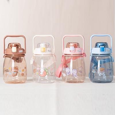 China 1350ml Sports GC vaso con tapa y popote agua botellas de agua cups with lids and straws botellas agua de para air up water bottle for sale