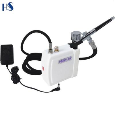 China portable spray makeup airbrush compressor set for face base paint skin body moistening tatoo HS08AC-SK for sale