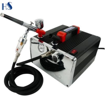 China HS-217SK Pneumatic Spray Gun Oil Free Paint Spray with Compressor Airbrush Air Compressor for sale