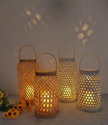 China Manufacturers home white lanterns decoration home ornaments set classic creative ornaments bamboo lanterns for sale