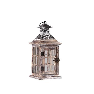 China Home Decoration Northern Europe Restore Ancient Ways To Make Old Woodiness Wind Lamp Great Be Home Supported Ornaments Show Windproof Lantern for sale