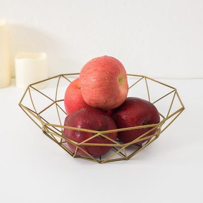 China Viable factory directly supply Nordic creative iron art fruit basket living room home water fruit basket simple fruit basin s for sale