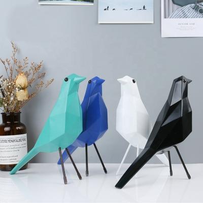 China Wholesale Home Furniture Crafts Europe Stain Resin Birds Furnishing Geometric Resin Factory INS for sale