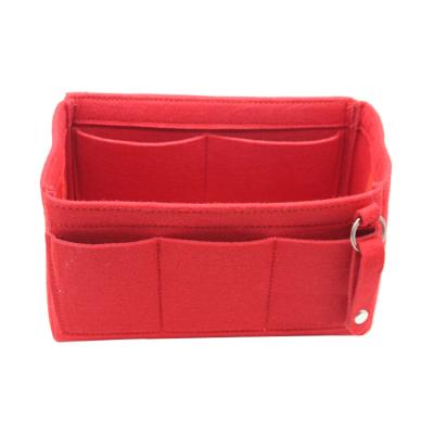 China Normcore/Minimalist Hot Selling Felt Interior Pockets Makeup Bag Insert Felt Cosmetic Bag For Women's Bag Organizer for sale